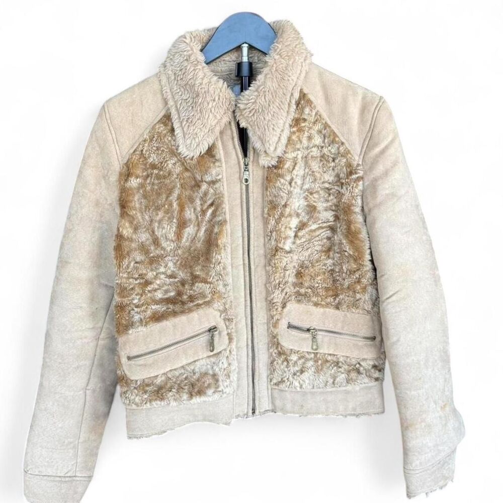 American-vintage Women's Tan and Cream Jacket